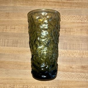 Vintage green Anchor Hocking crinkle glass (4)